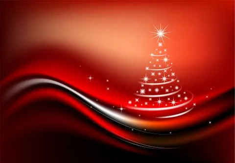 Christmas background with christmas tree. Stock Illustration