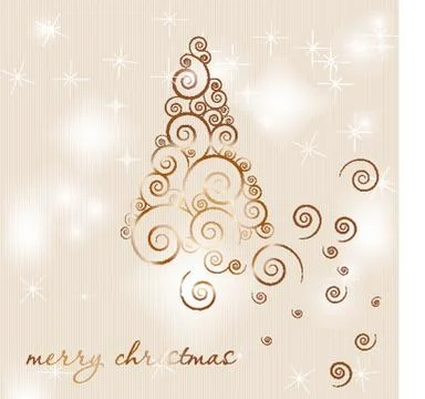 Christmas background with Christmas tree, vector illustration. Stock-Illustration