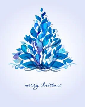 Christmas background with Christmas tree, vector illustration. Stock-Illustration