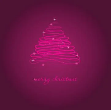 Christmas background with Christmas tree, vector illustration. Stock-Illustration