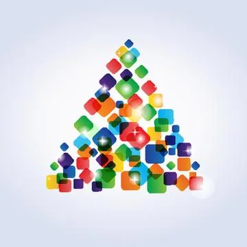 Christmas background with Christmas tree, vector illustration. Stock Illustration