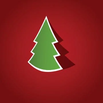 Christmas background with Christmas tree, vector illustration. Stock Illustration