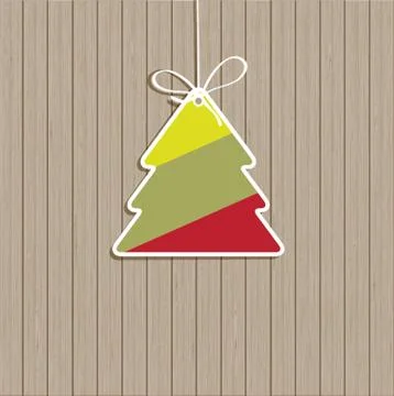 Christmas background with Christmas tree, vector illustration. Stock-Illustration