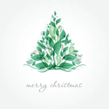 Christmas background with Christmas tree, vector illustration. Illustrazione stock
