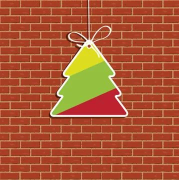 Christmas background with Christmas tree, vector illustration. Illustrazione stock