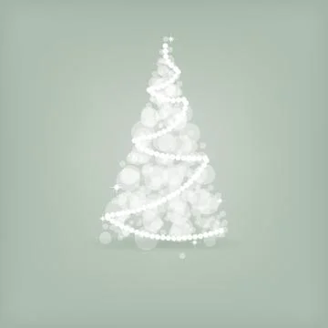 Christmas background with Christmas tree, vector illustration. Illustrazione stock