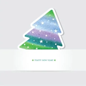 Christmas background with Christmas tree, vector illustration. 스톡 일러스트