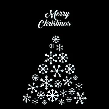 Christmas background with Christmas tree, vector illustration. Stock Illustration