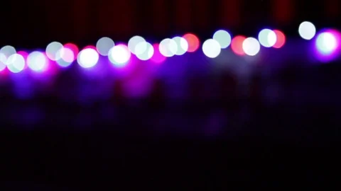 Christmas background with colorful lights blurred Stock Footage 71152353