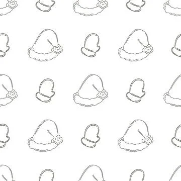 Christmas background. Coloring pattern in hand draw style Stock Illustration