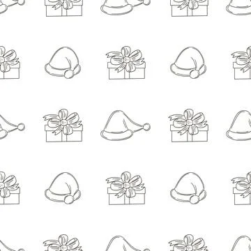 Christmas background. Coloring pattern in hand draw style Illustrazione stock