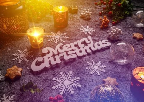 Christmas background composition Stock Photos