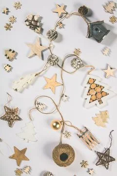 Christmas background Creative Flat layout and top view composition Stock Photos