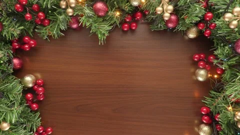 Christmas background decor berries Video stock 143989369