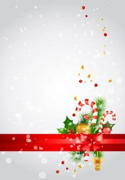 Christmas  background with decoration Stock Illustration