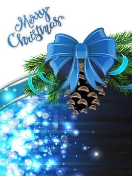 Christmas background with decorations Stock Illustration