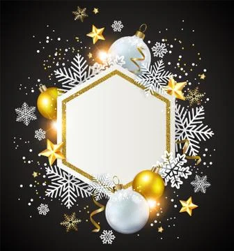 Christmas background with decorations. Stock-Illustration