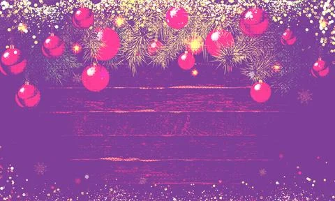 Christmas background with decorations Stock Illustration