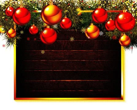 Christmas background with decorations Stock Illustration