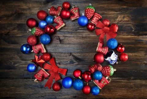 Christmas background with decorations Stock Photos