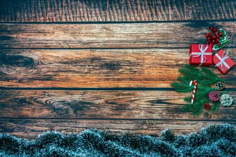 Christmas background with decorations Stock Photos