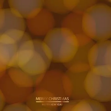 Christmas background with defocused and blured illumination lights. Vector. Stock Illustration