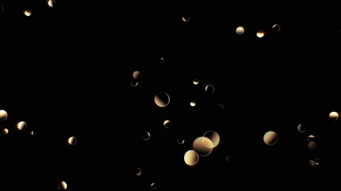 Christmas Background, Defocused Gold Colored Particles on black Background Stock Footage 167055869