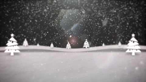 Christmas background with falling snowflakes Video stock 214255744