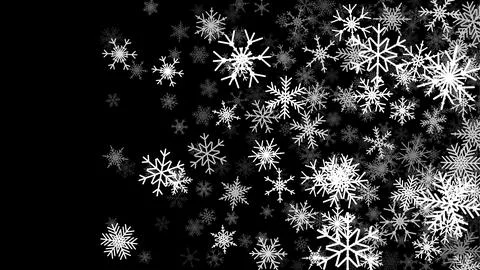 Christmas background with falling snowflakes. Winter holiday background or frame Stock Illustration