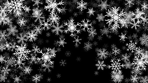 Christmas background with falling snowflakes. Winter holiday background or frame Stock Illustration