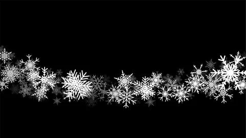 Christmas background with falling snowflakes. Winter holiday background or frame Stock Illustration