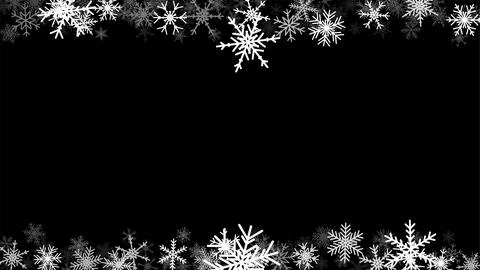 Christmas background with falling snowflakes. Winter holiday background or frame Stock Illustration