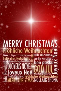 Christmas Background featuring candle shape greeting messages and Snowflakes Stock Illustration