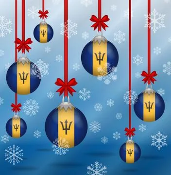 Christmas background flags barbados イラスト素材