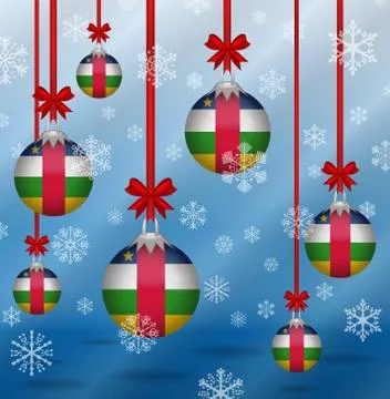 Christmas background flags central african republic 스톡 일러스트