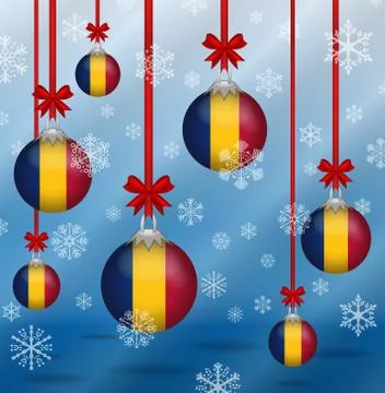 Christmas background flags chad Stock-Illustration