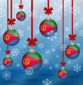 Christmas background flags eritrea イラスト素材
