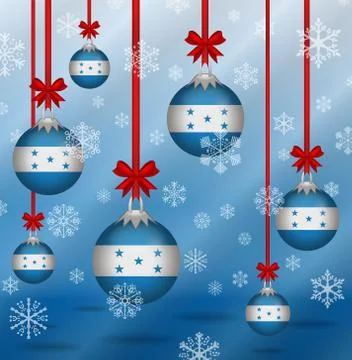 Christmas background flags honduras Иллюстрация