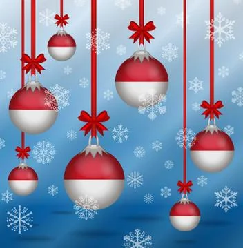 Christmas background flags indonesia Stock Illustration