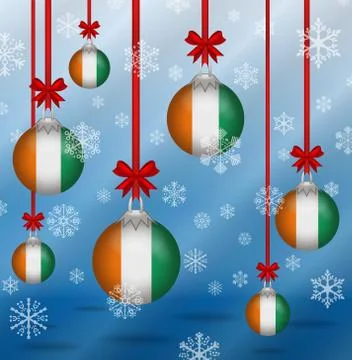 Christmas background flags ivory coast 스톡 일러스트