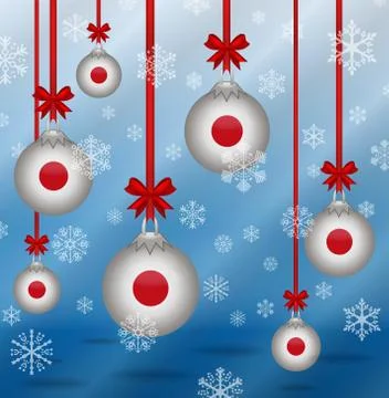 Christmas background flags japan イラスト素材