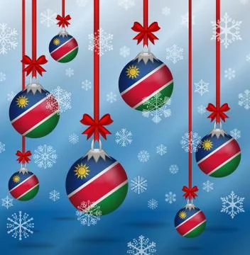Christmas background flags namibia イラスト素材