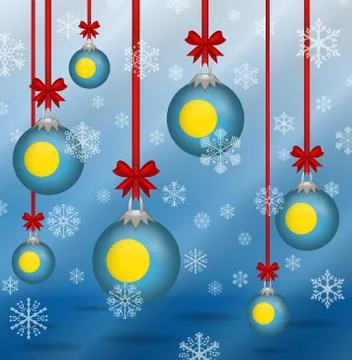 Christmas background flags pau Stock Illustration