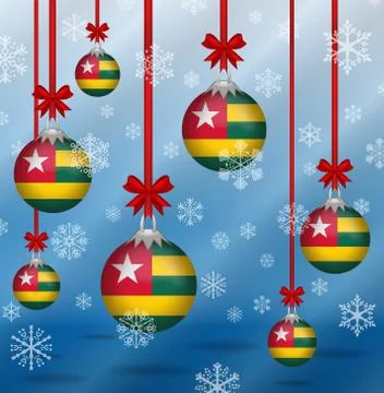 Christmas background flags togo イラスト素材