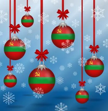 Christmas background flags transnistria 스톡 일러스트