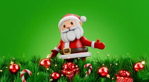 Christmas background frame decorated with Christmas tree and red balls Welc.. Stock Illustration
