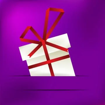 Christmas background with gift box.  + EPS8 Stock Illustration