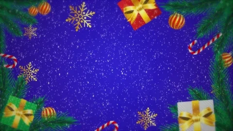Christmas background with gift tree and snow Stock Footage 224460793
