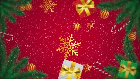 Christmas background with gift tree and snow 스톡 동영상 224460836