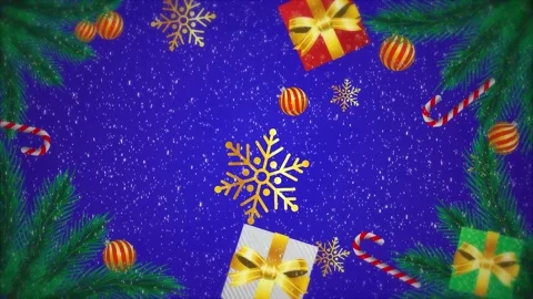 Christmas background with gift tree and snow Stock Footage 224461115